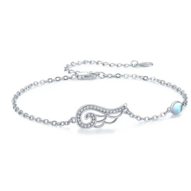 925 Sterling Silver Adjustable Chain Cubic Zirconia Bracelet