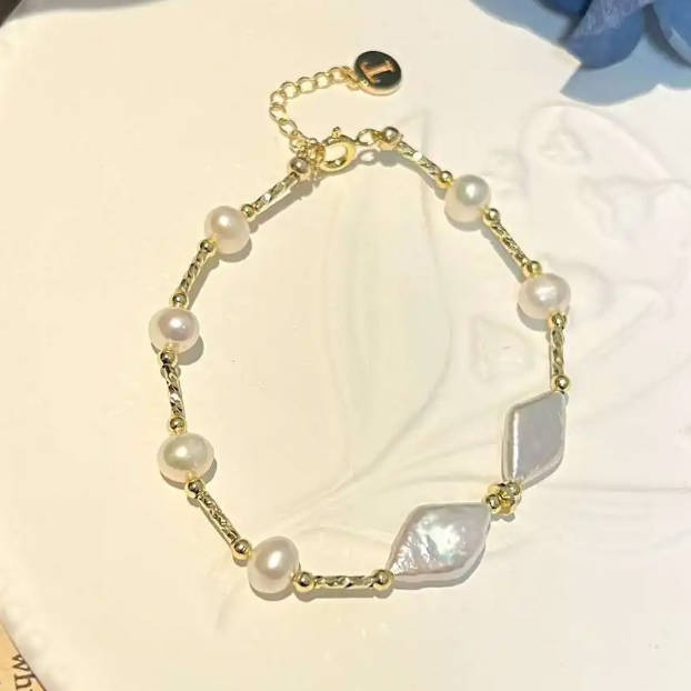 Baroque Bracelet 6-7MM Natural Freshwater Pearl Bracelet