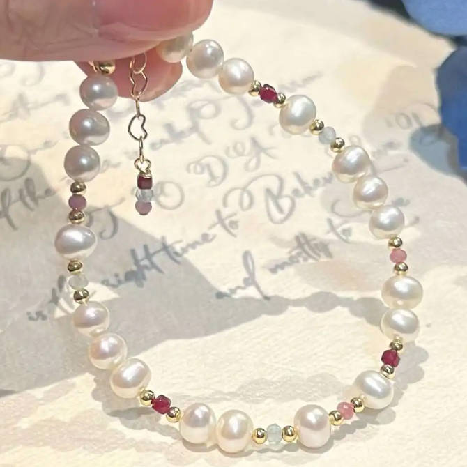 Gemstone Bracelet 5-6MM Freshwater Pearl Bracelet