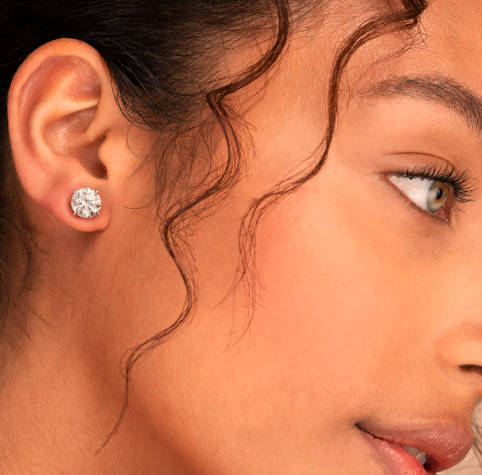 0.5ct 0.6ct 0.8ct 1.0ct 925 Sterling Silver Diamond Earring Moissanite Wedding Stud Earrings 4