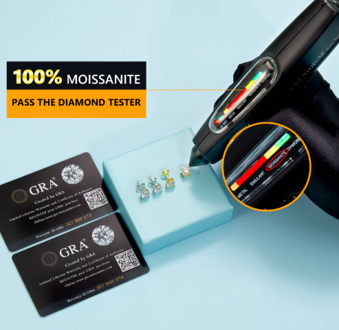 Moissanite Earring Women Christmas Gift Diamond 925 Sterling Silver Halo Earring 2