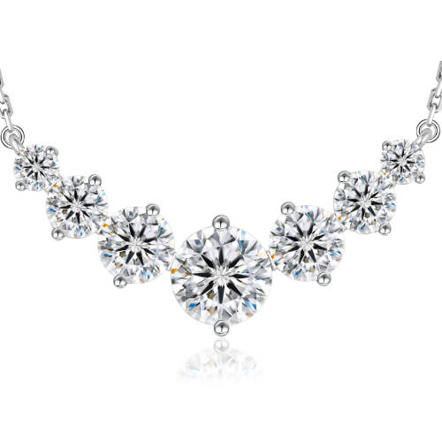 Moissanite Pendant 1.7CT 2.8CT 5CT VVS1 Lab Created Diamond Necklace