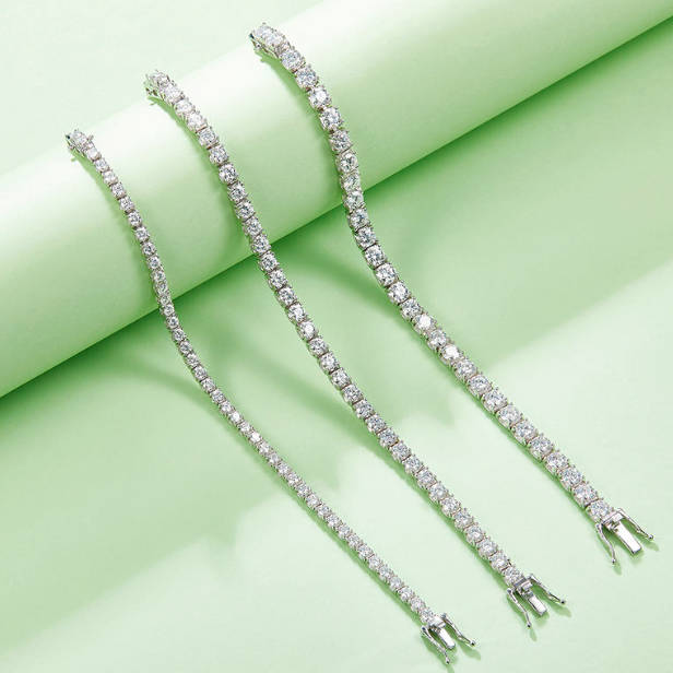 925 Sterling Silver Moissanite Tennis Bracelet D Color VVS Diamond Bracelet 3 925 Sterling Silver Moissanite Tennis Bracelet D Color VVS Diamond Bracelet 3